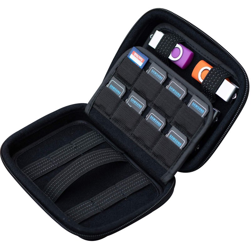 ButterFox USB Thumb Flash Pen Drive Storage Holder/Memory Card SD SDXC SDHC Card Holder Case/External Hard Drive Case/Universal Electronic Accessories Organizer (12USB+16SD) - Image 4